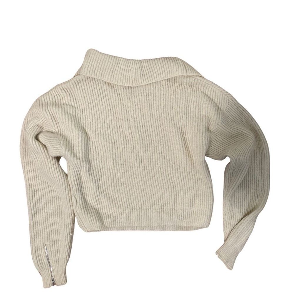 For Love & Lemons Cream Quarter Zip Sweater - Picture 4 of 6